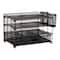 Mind Reader Mesh Desk Organizer, 3 Trays, 1 Drawer, 2 Pen Holders, Office Desktop Organizer, Metal Mesh, Black
